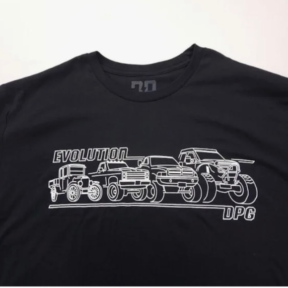 DPG Diesel Power Gear Evolution Men’s 2XL Black T-Shirt White Truck Graphics - Picture 4 of 6